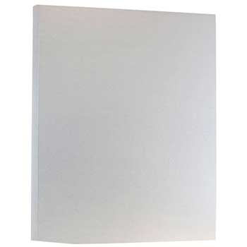 JAM Paper Cardstock, 80 lb, 8.5&quot; x 11&quot;, Metallic Silver, 500 Sheets/Ream