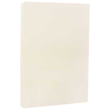 JAM Paper Wove Cardstock, 80 lb, 8.5&quot; x 14&quot;, Ivory, 50 Sheets/Pack