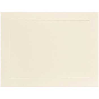 JAM Paper Blank Flat Note Cards, Panel, 4.25&quot; x 5.5&quot;, Ivory, 100 Cards/Pack