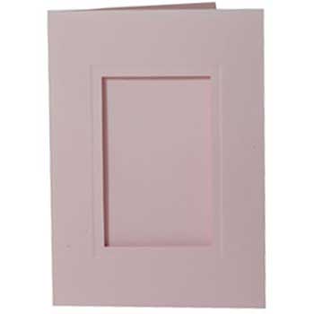 JAM Paper Foldover Photo Cards, A7, 5&quot; x 7&quot;, 2.5&quot; x 4&quot; Photo Opening, Baby Pink, 12 Cards/Pack