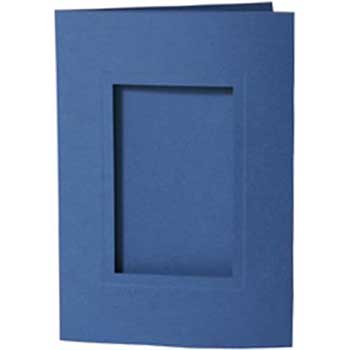 JAM Paper Photo Notecards, A7, 5&quot; x 7&quot;, Blue, 100 Cards/Box