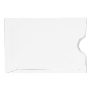 JAM Paper Credit Card Sleeves/Gift Card Holders, 24 lb, 2-3/8 in x 3-1/2 in, White, 500/Box