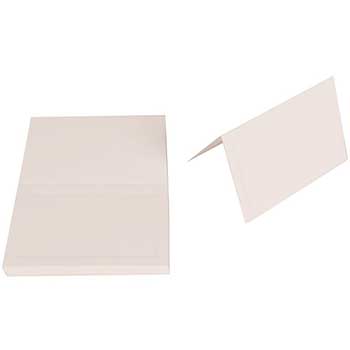 JAM Paper Blank Foldover Cards, Wove Panel, 2.19&quot; x 3.38&quot;, Bright White, 25 Cards/Pack