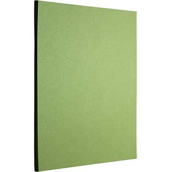 JAM Paper Cardstock, 32 lb, 8.5&quot; x 11&quot;, Lime Green Metallic, 100 Sheets/Box