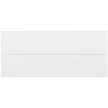 JAM Paper #10 Business Strathmore Envelopes, 4 1/8&quot; x 9 1/2&quot;, Bright White Linen, 500/PK