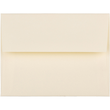 JAM Paper A2 Strathmore Invitation Envelopes, 4 3/8&quot; x 5 3/4&quot;, Ivory Laid, 250/CT