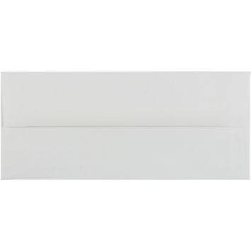 JAM Paper #10 Business Strathmore Envelopes, 4 1/8&quot; x 9 1/2&quot;, Bright White Laid, 50/PK