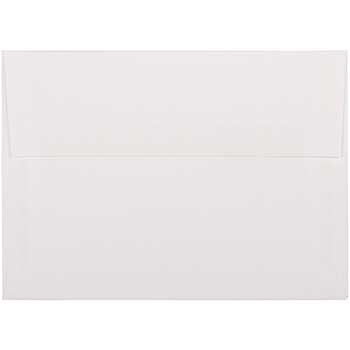 JAM Paper A7 Strathmore Invitation Envelopes, 5 1/4&quot; x 7 1/4&quot;, Bright White Linen, 25/PK