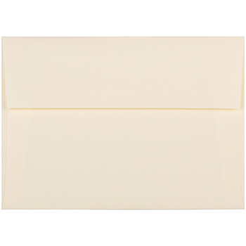 JAM Paper A7 Strathmore Invitation Envelopes, 5 1/4&quot; x 7 1/4&quot;, Ivory Laid, 250/CT