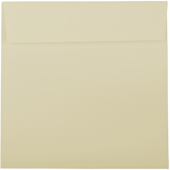 JAM Paper 8 1/2&quot; x 8 1/2&quot; Square Strathmore Invitation Envelopes, Ivory Wove, 25/PK