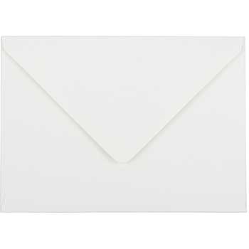JAM Paper A7 Strathmore Invitation Envelopes with Euro Flap, 5 1/4&quot; x 7 1/4&quot;, Bright White Wove, 25/PK