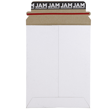 JAM Paper Stay-Flat Photo Mailer Envelopes with Peel &amp; Seal Closure, 6&quot; x 8&quot;, White, 6/Pack