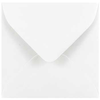 JAM Paper Square Invitation Envelopes, 3 1/8&quot; x 3 1/8&quot;, White, 100/BX