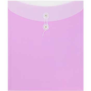 JAM Paper Plastic Envelopes with Button &amp; String Tie Closure, 9 1/2&quot; x 12&quot;, Two-Tone Lilac, 12/PK