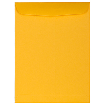 JAM Paper Open End Catalog Premium Envelopes, 9&quot; x 12&quot;, Sunflower Yellow, 10/PK