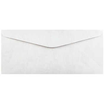 JAM Paper #11 Tyvek Tear-Proof Envelopes, 4 1/2&quot; x 10 3/8&quot;, White, 50/PK