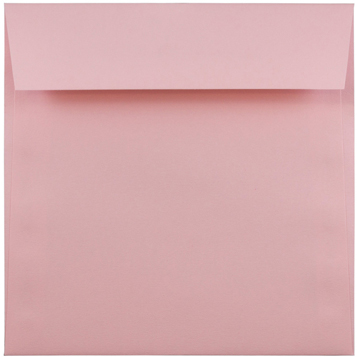 JAM Paper 6 1/2&quot; x 6 1/2&quot; Premium Invitation Envelopes, Baby Pink, 25/PK