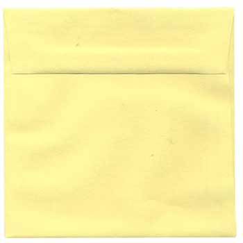 JAM Paper Premium Invitation Envelopes, 7 1/2&quot; x 7 1/2&quot;, Light Yellow, 25/PK