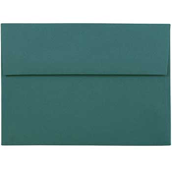 JAM Paper A7 Premium Invitation Envelopes, 5 1/4&quot; x 7 1/4&quot;, Teal Green, 50/BX