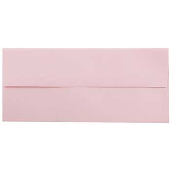 JAM Paper Business Premium Envelopes, #10, 4 1/8&quot; x 9 1/2&quot;, Baby Pink, 50/BX