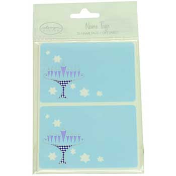 JAM Paper Christmas Gift Label To/From Stickers, 4&quot; x 3&quot;, Hanukkah, 24 Labels