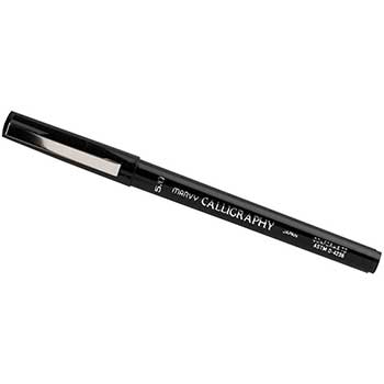 Marvy Uchida Thick Calligraphy Pen, 5.0 mm, Black, 2/PK