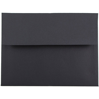 JAM Paper A6 Invitation Envelopes, 4 3/4&quot; x 6 1/2&quot;, Smooth Black, 250/CT