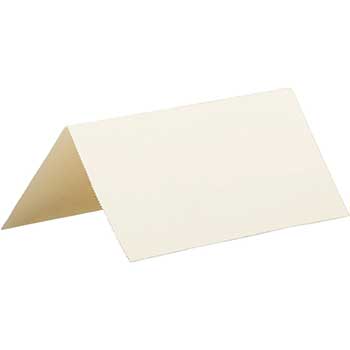 JAM Paper Printable Place Cards, 3.75&quot; x 1.75&quot;, Ivory, 6 Cards/Sheet, 2 Sheets/Pack