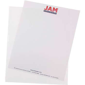 JAM Paper Plastic Sleeves, 9&quot; x 11.5&quot;, Clear, 12/PK