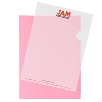 JAM Paper Plastic Sleeves, Letter Size, 9&quot; x 11 1/2&quot;, Red, 600/CT