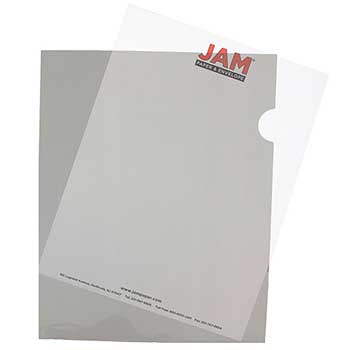 JAM Paper Plastic Sleeves, 9&quot; x 11 1/2&quot;, Smoke, 12/PK