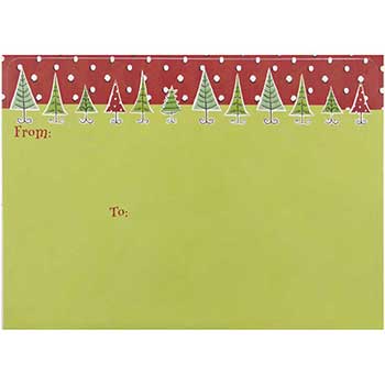 JAM Paper To/From Christmas Gift Tag Stickers, Green &amp; Red Christmas, 8 Labels