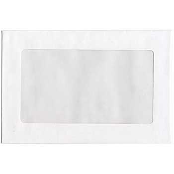 JAM Paper Booklet Commercial Window Envelopes, 9&quot; x 12&quot;, White, 25/PK