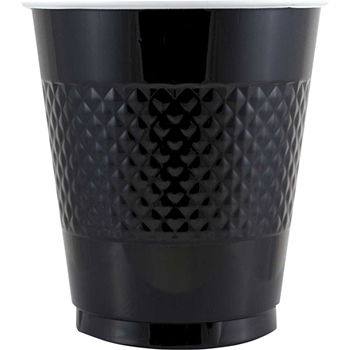 JAM Paper Plastic Cups - 12 oz - Black - 20/pack
