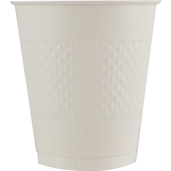JAM Paper Cups, 12 oz, Plastic, White, 200/Case