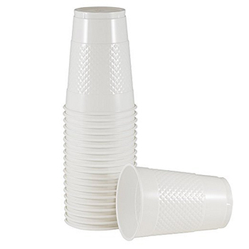JAM Paper Plastic Party Cups, 16 oz., White, 20/PK