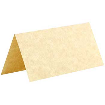 JAM Paper Printable Place Cards, Parchment, 3.75&quot; x 1.75&quot;, Natural, 6 Cards/Sheet, 2 Sheets/Pack
