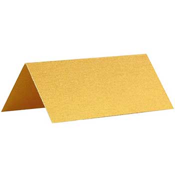 JAM Paper Printable Place Cards, 3.75&quot; x 1.75&quot;, Stardream Metallic Gold, 6 Cards/Sheet, 2 Sheets/Pack