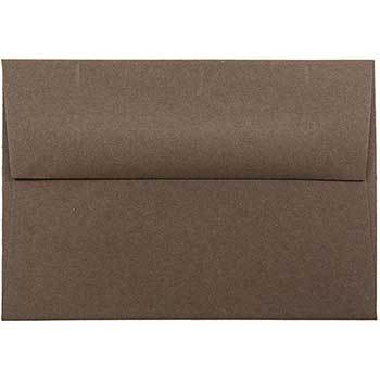 JAM Paper 4Bar A1 Premium Invitation Envelopes, 3 5/8&quot; x 5 1/8&quot;, Chocolate Brown Recycled, 50/BX