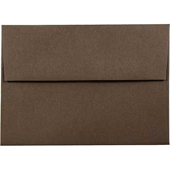 JAM Paper A6 Premium Invitation Envelopes, 4 3/4&quot; x 6 1/2&quot;, Chocolate Brown Recycled, 50/BX