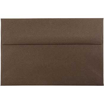 JAM Paper A8 Premium Invitation Envelopes, 5 1/2&quot; x 8 1/8&quot;, Chocolate Brown Recycled, 25/PK