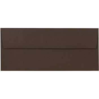 JAM Paper Business Premium Envelopes, #10, 4 1/8&quot; x 9 1/2&quot;, Chocolate Brown Recycled, 25/PK