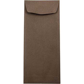 JAM Paper Policy Business Premium Envelopes, #11, 4 1/2&quot; x 10 3/8&quot;, Chocolate Brown Recycled, 50/BX