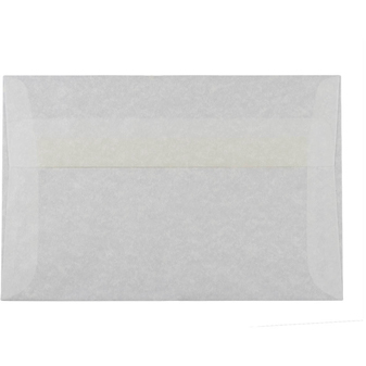 JAM Paper A8 Translucent Vellum Invitation Envelopes, 5 1/2&quot; x 8 1/8&quot;, White with Virtual Clouds, 25/PK