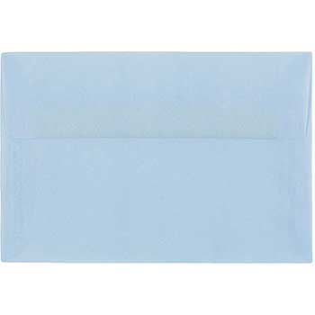 JAM Paper A8 Translucent Vellum Invitation Envelopes, 5 1/2&quot; x 8 1/8&quot;, Surf Blue, 500/CT