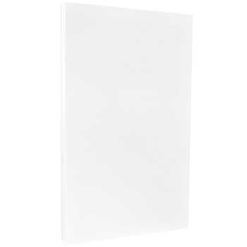 JAM Paper Glossy 2-Sided Cardstock, 32 lb, 8.5&quot; x 14&quot;, White, 100 Sheets/Pack