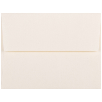 JAM Paper A2 Strathmore Invitation Envelopes, 4 3/8&quot; x 5 3/4&quot;, Natural White Laid, 50/PK