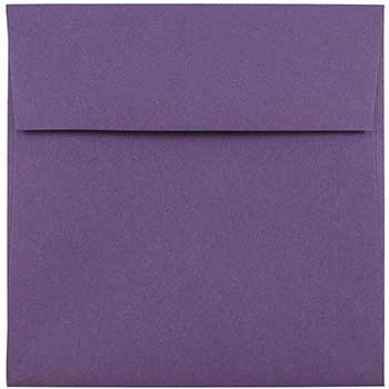 JAM Paper Square Premium Invitation Envelopes, 5 1/2&quot; x 5 1/2&quot;, Dark Purple, 25/PK