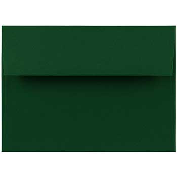 JAM Paper A7 Premium Invitation Envelopes, 5 1/4&quot; x 7 1/4&quot;, Dark Green, 50/PK