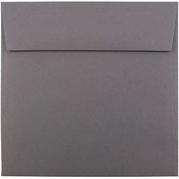 JAM Paper 6 1/2&quot; x 6 1/2&quot; Premium Invitation Envelopes, Dark Grey, 25/PK